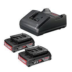 Kit 18V 2 baterias GBA 18V 2.0 Ah + Cargador GAL 18V 20