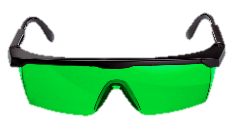 Gafas verdes para visualizar láser verde