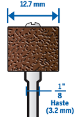 Mandril vástago adaptador de lijado de 1/2" - 12.7mm con tubo de Lija de grano 60