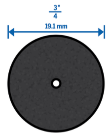 Discos de lija grano 220, diametro 3/4" - 19.1 mm